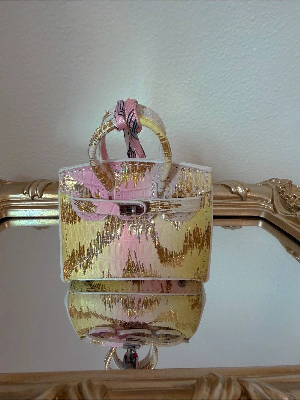 2pc Leather Mini Bag Charm